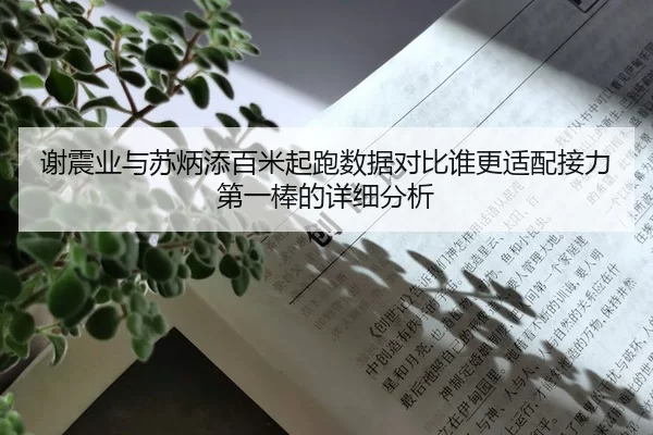 谢震业与苏炳添百米起跑数据对比谁更适配接力第一棒的详细分析